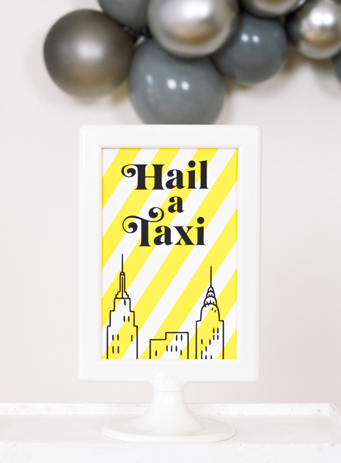 Hail a Taxi New York Party Sign