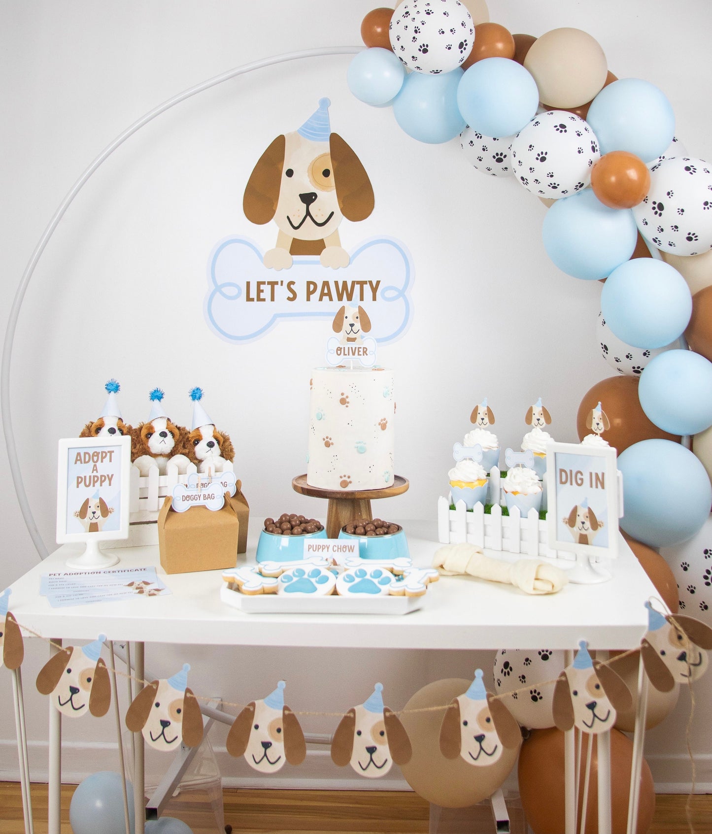 Make Your Own Collar Puppy Party Sign