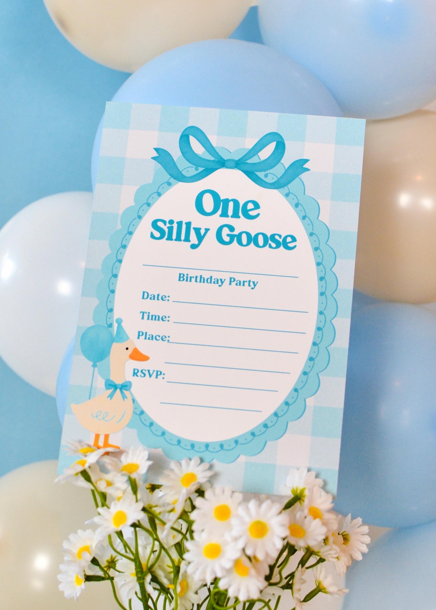 One Silly Goose Invitation Printable