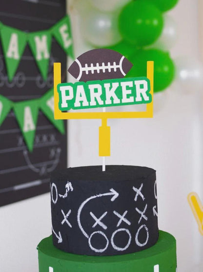 Personalized Football Cake Topper