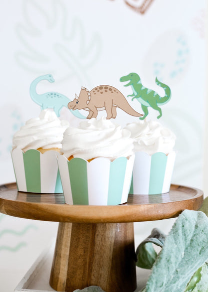 Dinosaur Cupcake Toppers, set of 5, view 4