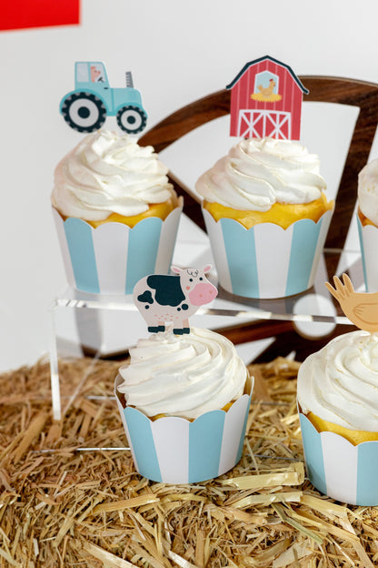 Farm Cupcake Toppers, set of 5, view 4
