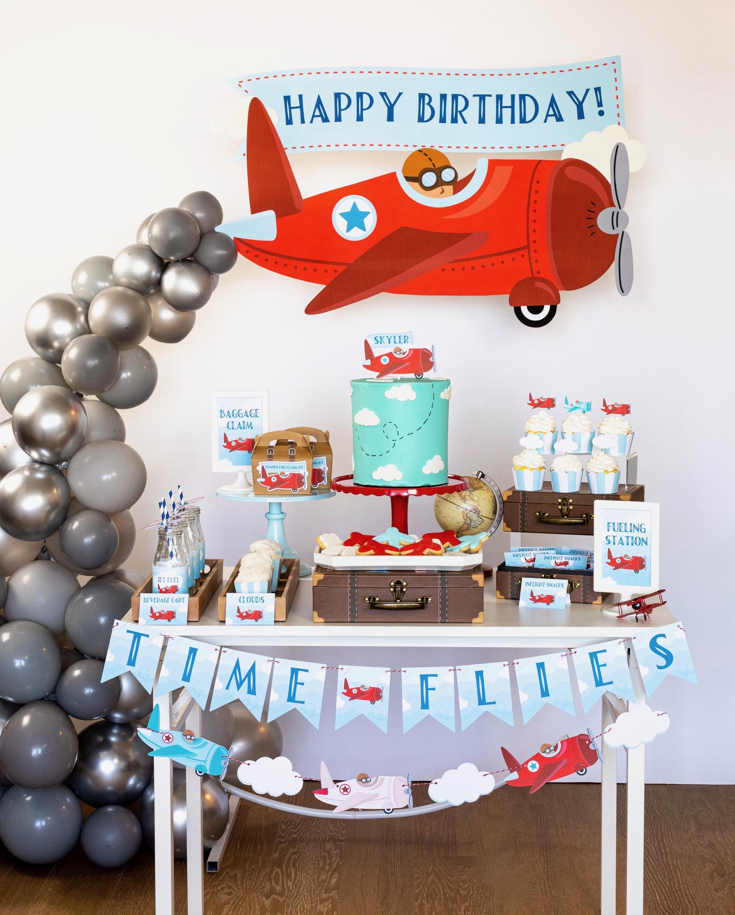 Printable Vintage Airplane Party Bundle
