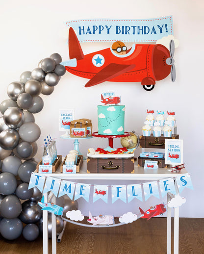 Printable Vintage Airplane Party Bundle, view 4