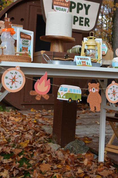 One Happy Camper Party Banner Garland, view 2