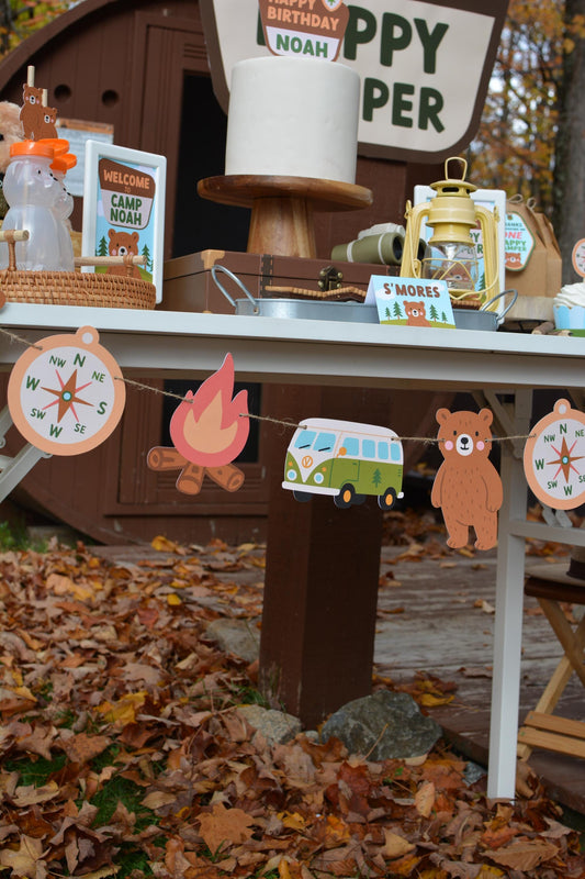 One Happy Camper Party Banner Garland, view 2