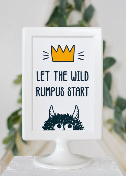 Wild Rumpus Party Sign for a Wild Things birthday party