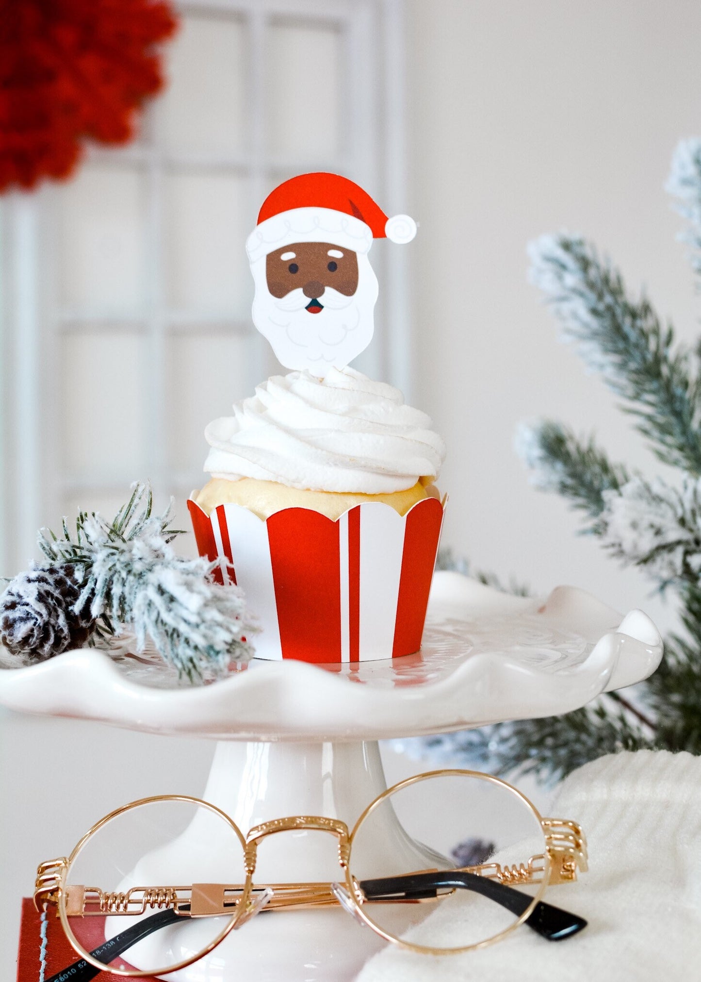 Santa Claus Cupcake Toppers
