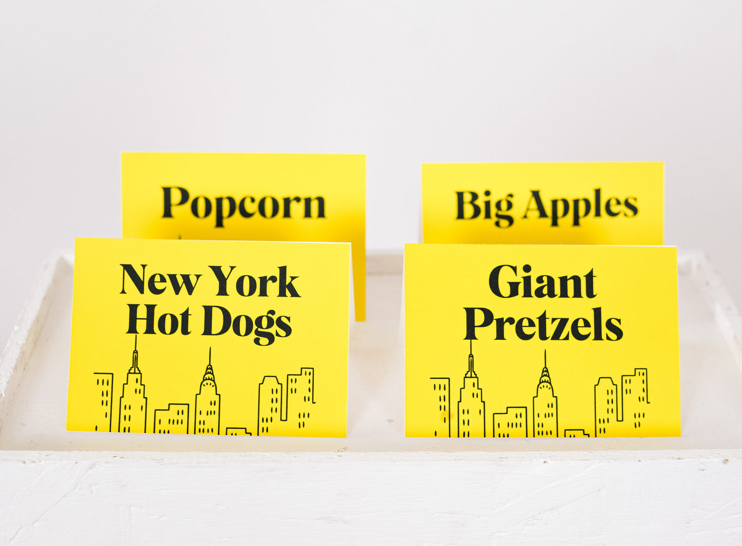 Personalized New York Tent Cards