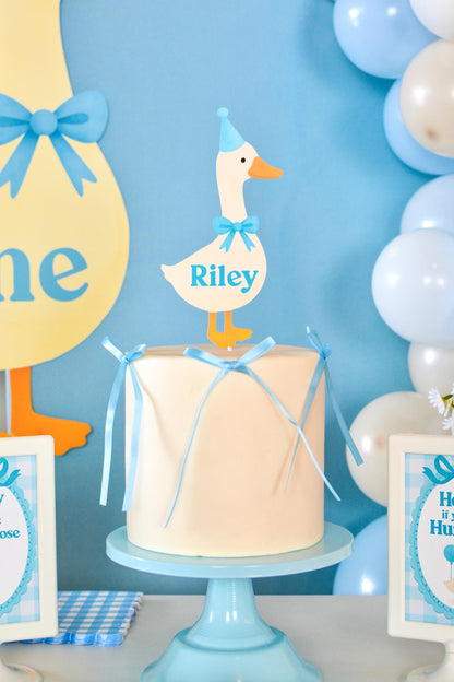 Personalized One Silly Goose Cake Topper, view 6