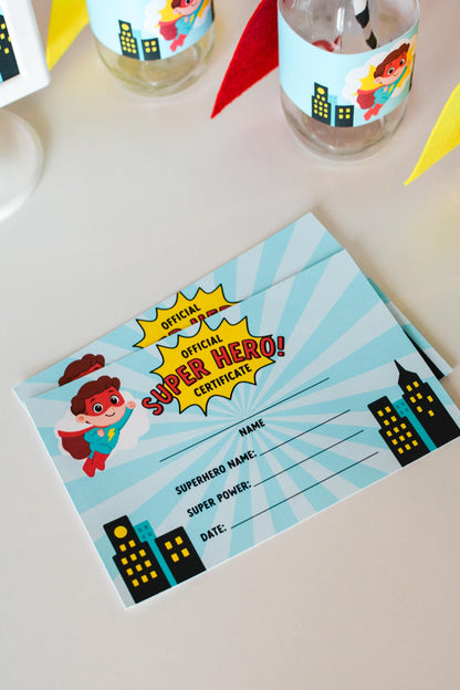 Superhero Certificate Printable
