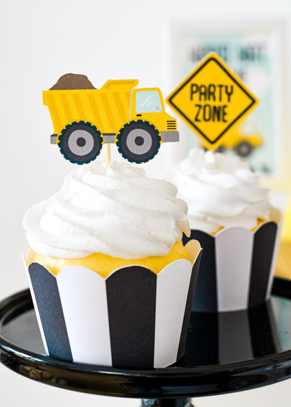 Construction Cupcake Toppers, set of 5, view 3