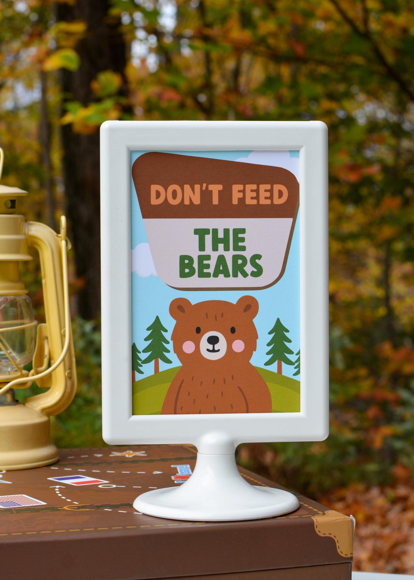 Don't Feed the Bears Camper Party Sign
