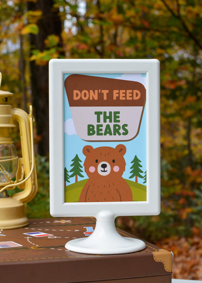 Don't Feed the Bears Camper Party Sign
