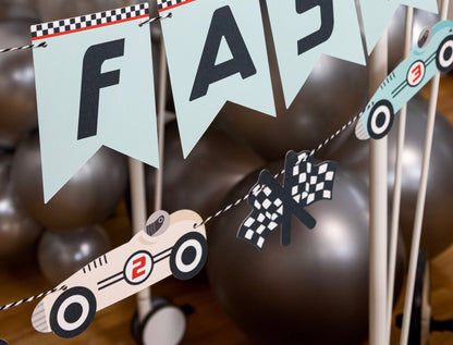 Vintage Race Car Garland, view 4