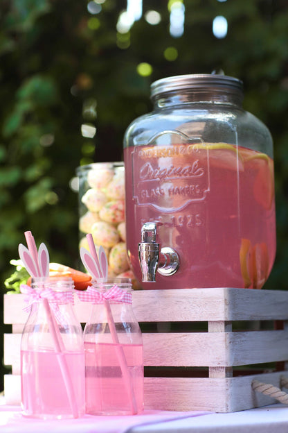 Easter Straws - drink dispenser with bunny straws