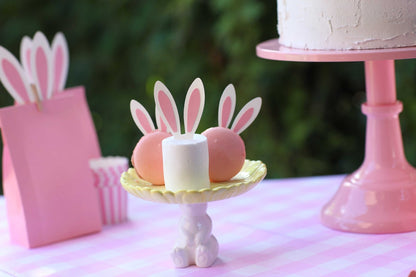 Easter Cupcake Toppers - bunny cake pops on stand