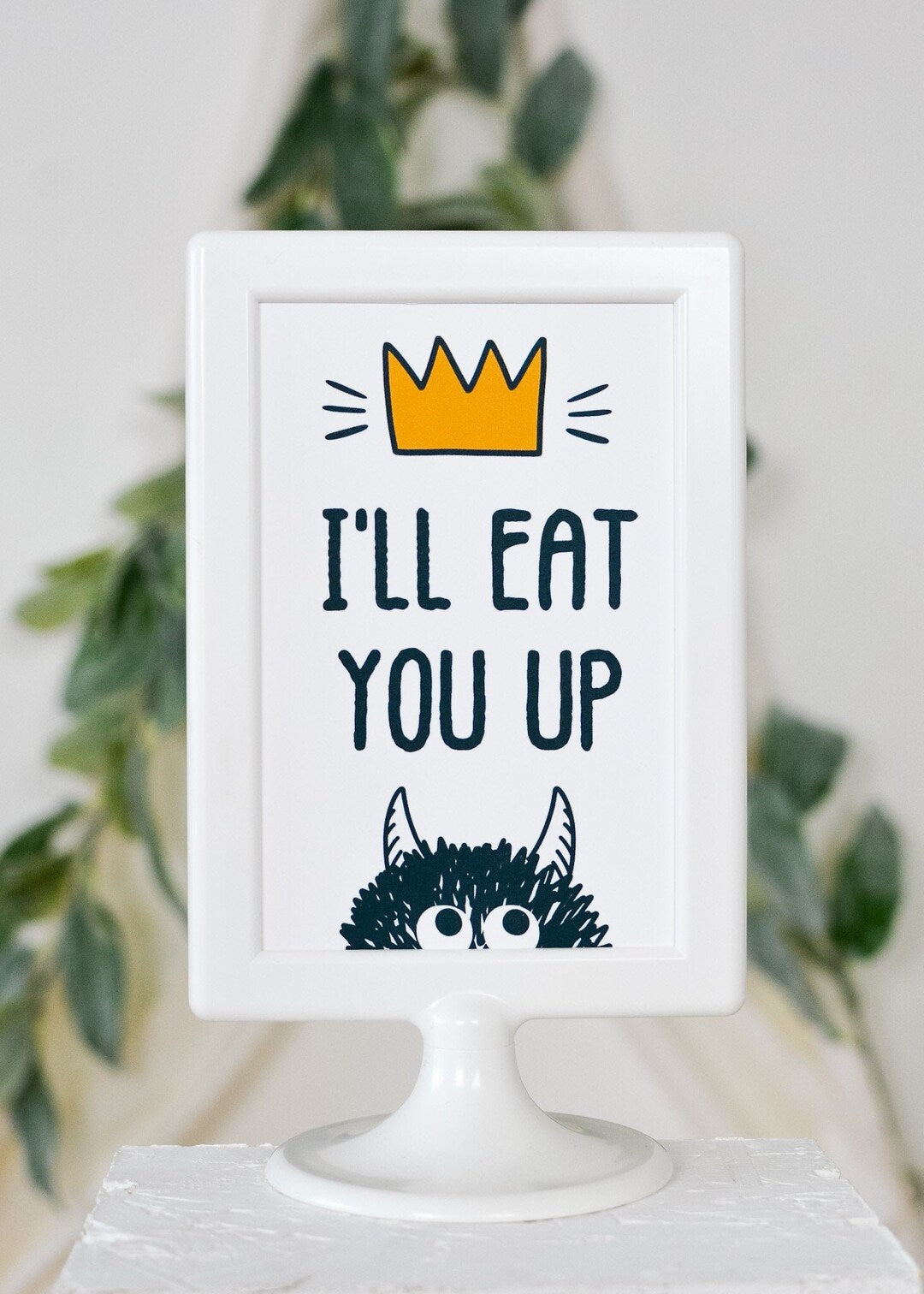 I'll Eat You Up Wild Things Party Sign - main