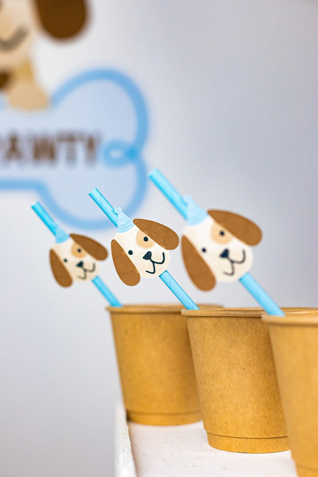 Puppy Dog Paper Straws