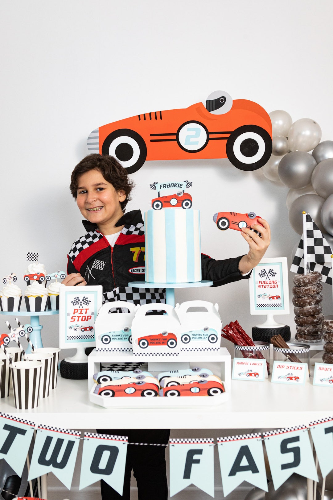 Race Car Food Labels - Pit Stop themed table