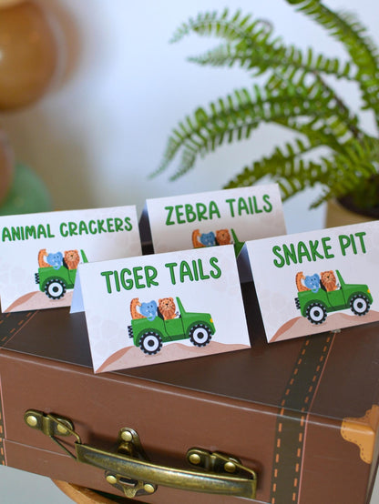 Personalized Safari Tent Cards