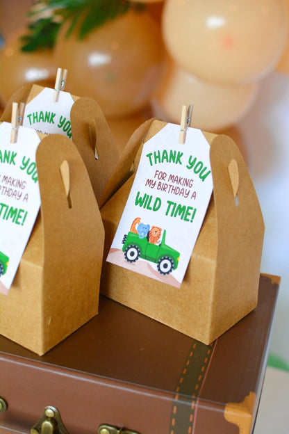 Safari Thank You Gift Tags