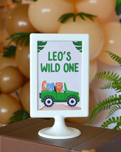 Personalized Safari Birthday Sign