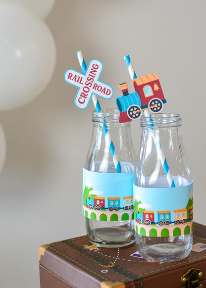 Train Party Straws