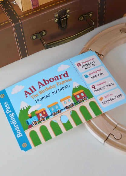 Train Birthday Invitation