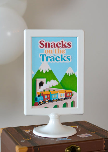 Snacks on the Tracks Sign