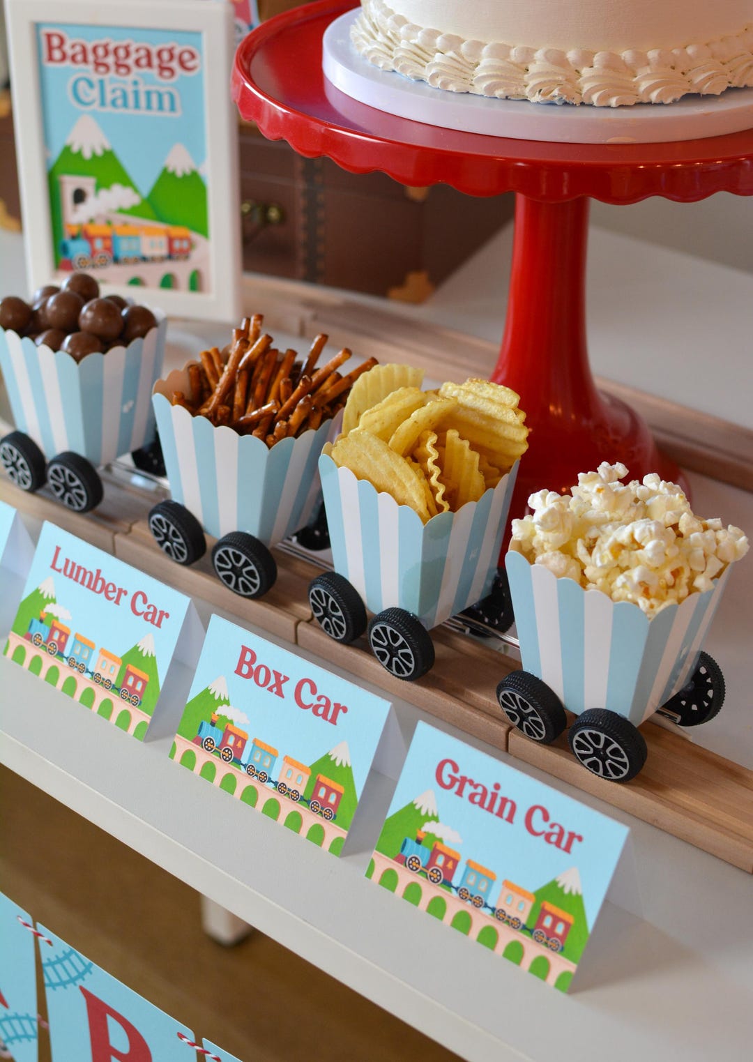Personalized Train Tent Cards