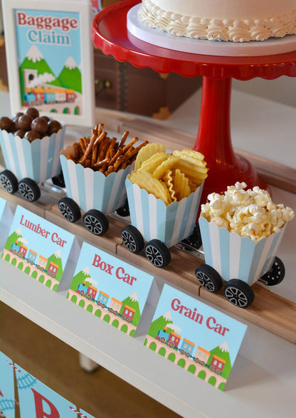 Personalized Train Tent Cards