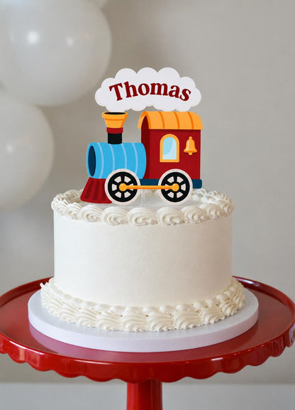 Personalized Train Cake Topper