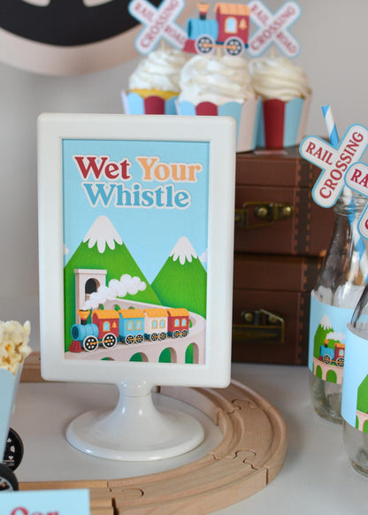 Wet Your Whistle Sign - close up angle