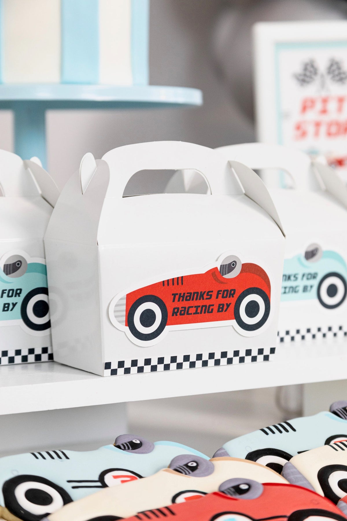 Race car cupcake toppers