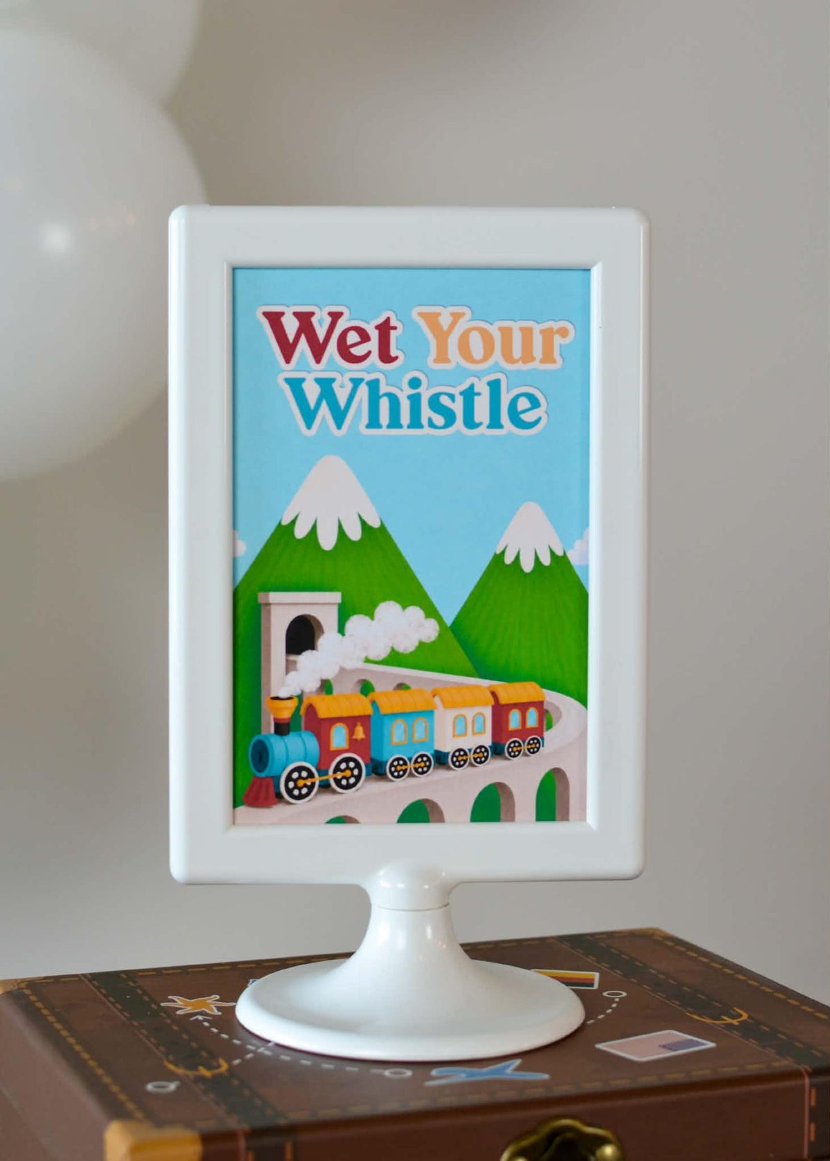 Personalized Train Party Bundle - Baggage Drop Off gift table sign