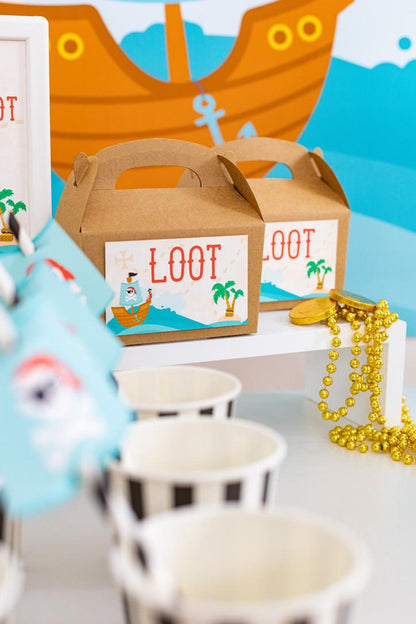 Personalized Pirate Party Bundle - Treasure Hunt party sign