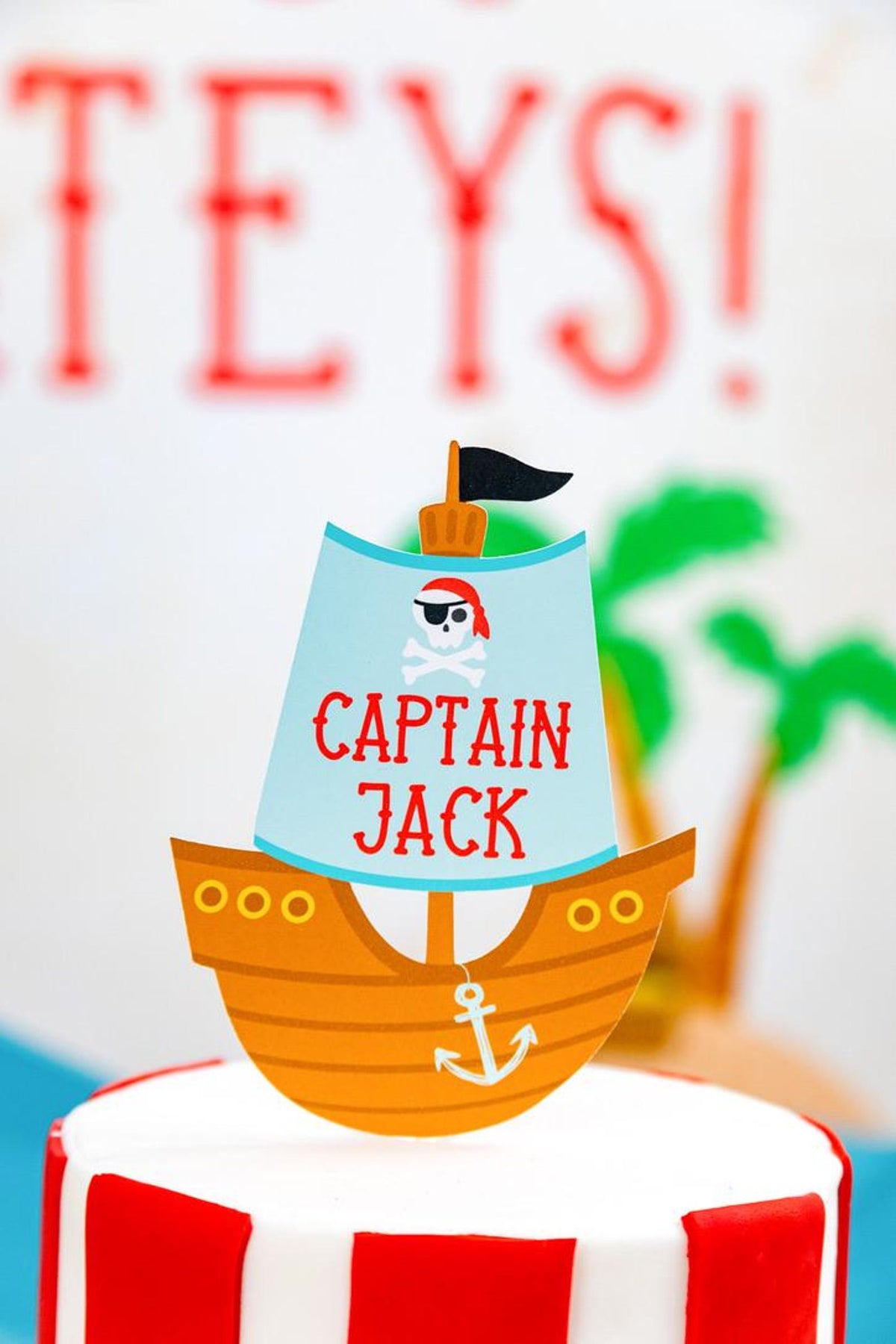Personalized Pirate Party Bundle - pirate party decor detail