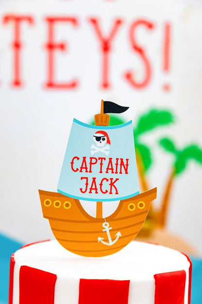 Personalized Pirate Party Bundle - pirate party decor detail
