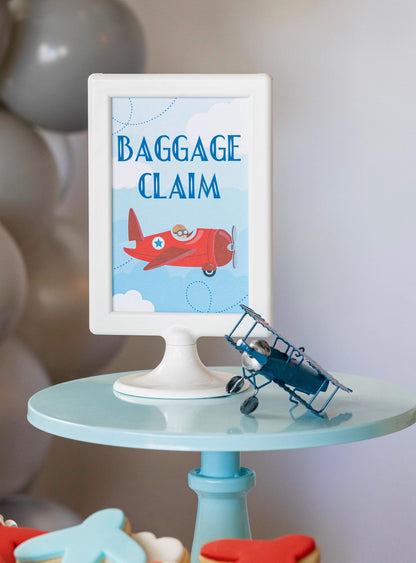 Personalized Airplane Party Bundle - airplane party decor detail