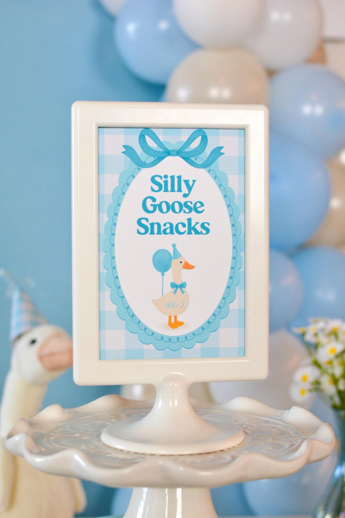 Personalized Silly Goose Party Bundle - silly goose party decor detail
