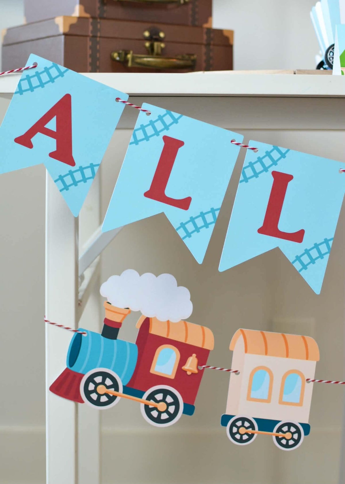 Personalized Train Party Bundle - Chugga Chugga Thank Choo gift tag stickers
