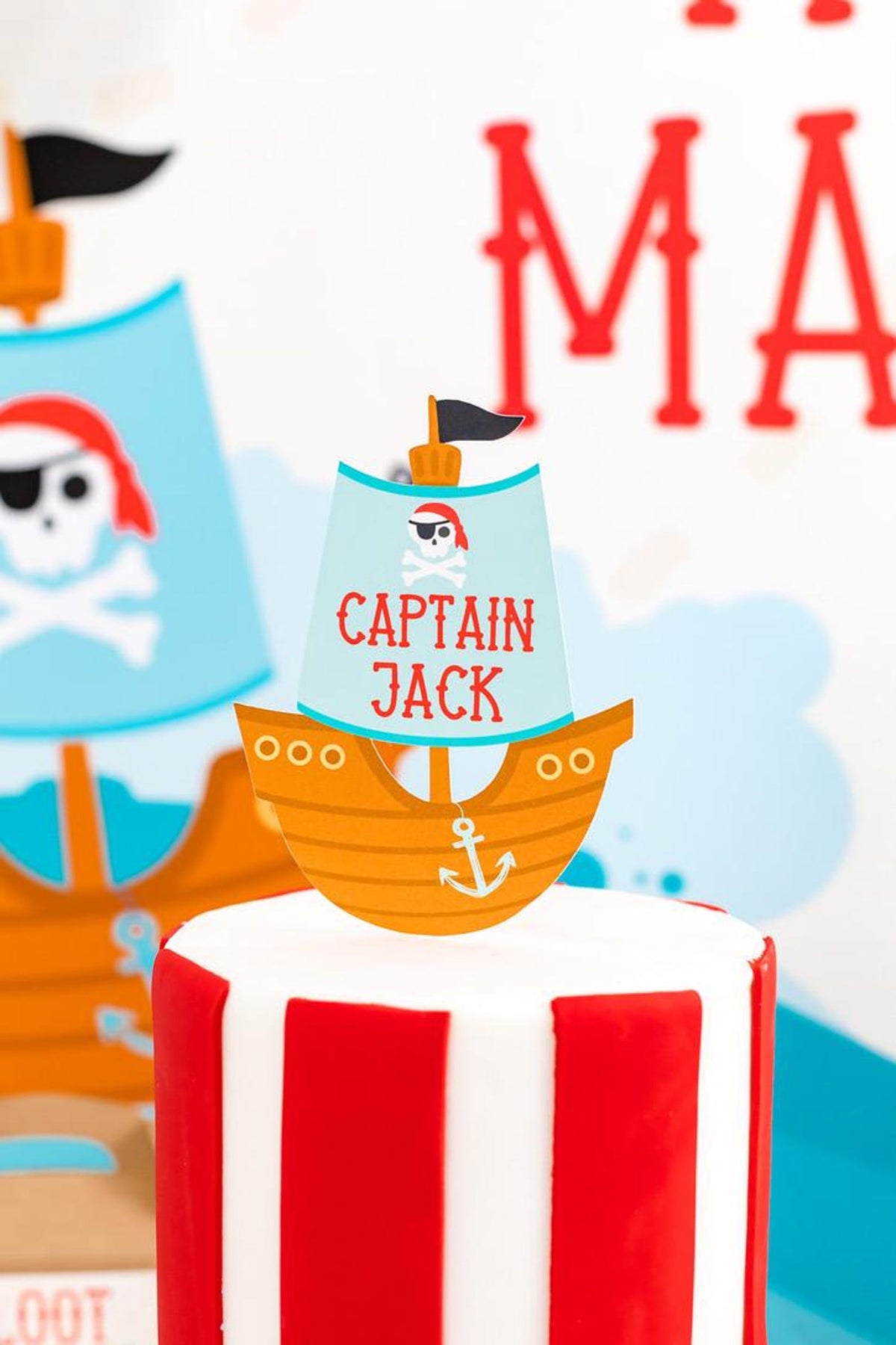 Personalized Pirate Party Bundle - pirate ship dessert table decor