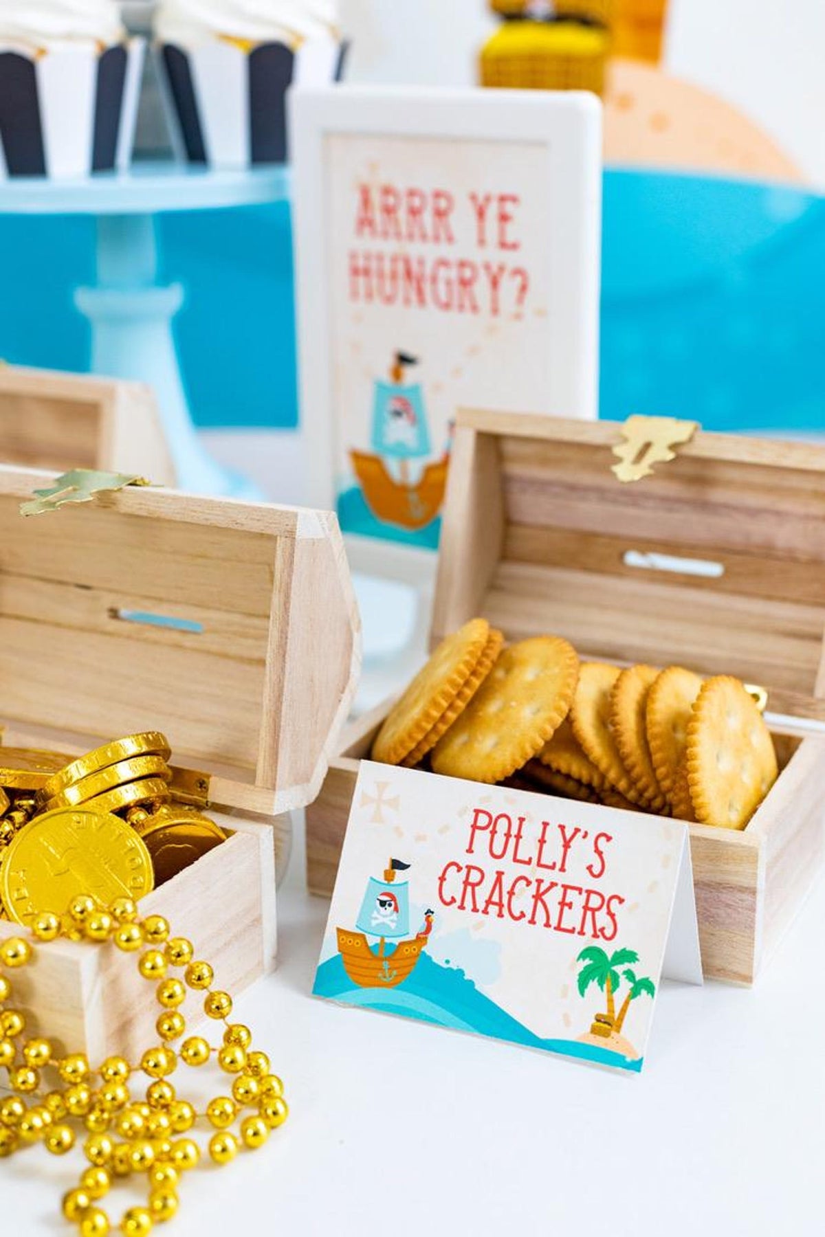 Personalized Pirate Party Bundle - pirate tent cards