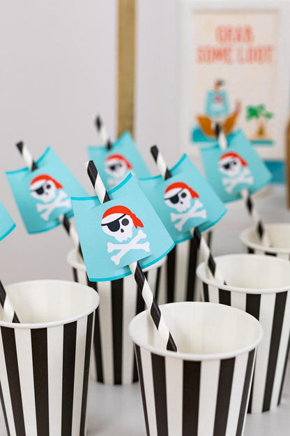 Personalized Pirate Party Bundle - pirate loot sticker gift tag favors