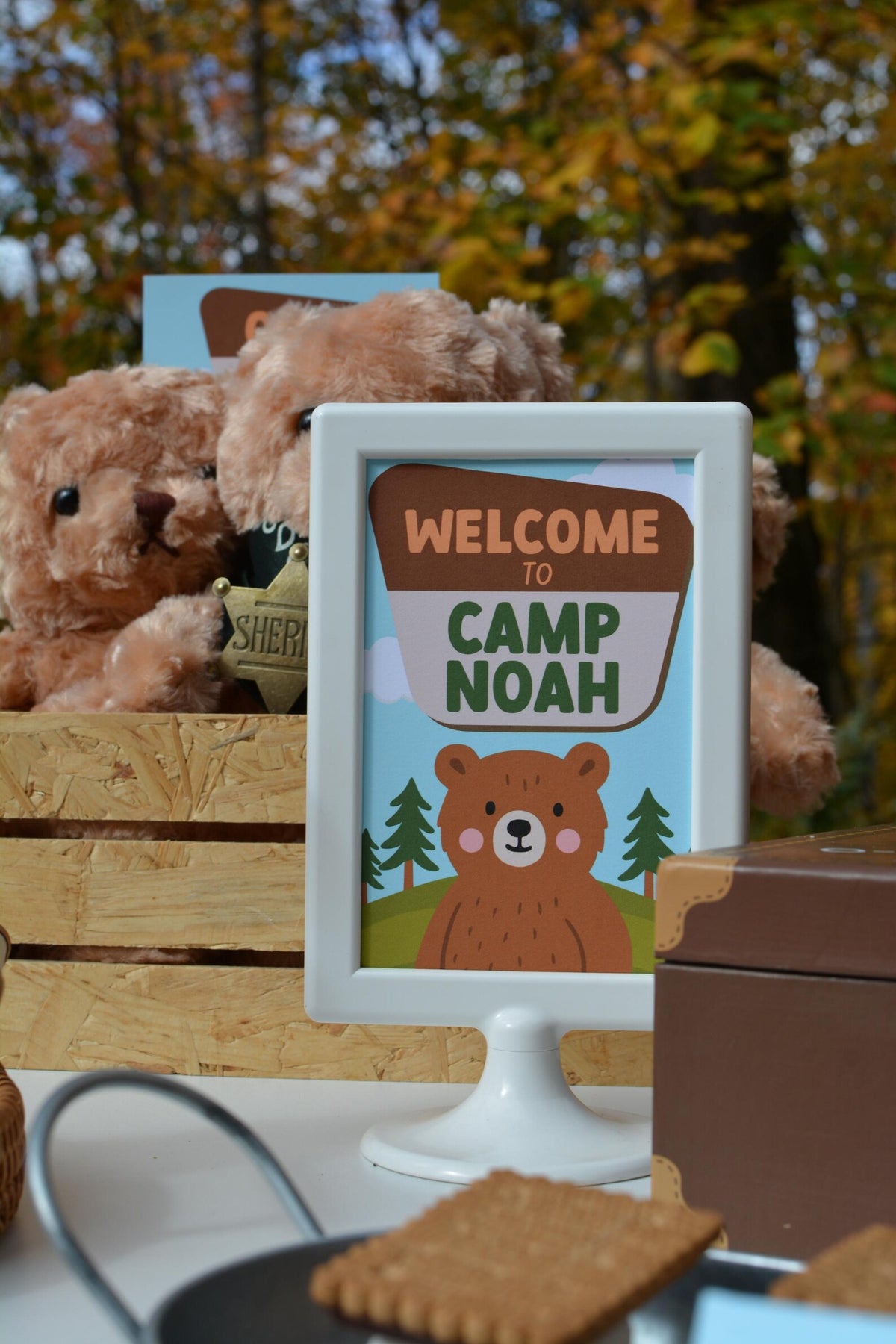 Personalized Happy Camper Party Bundle - Welcome to Camp personalized sign