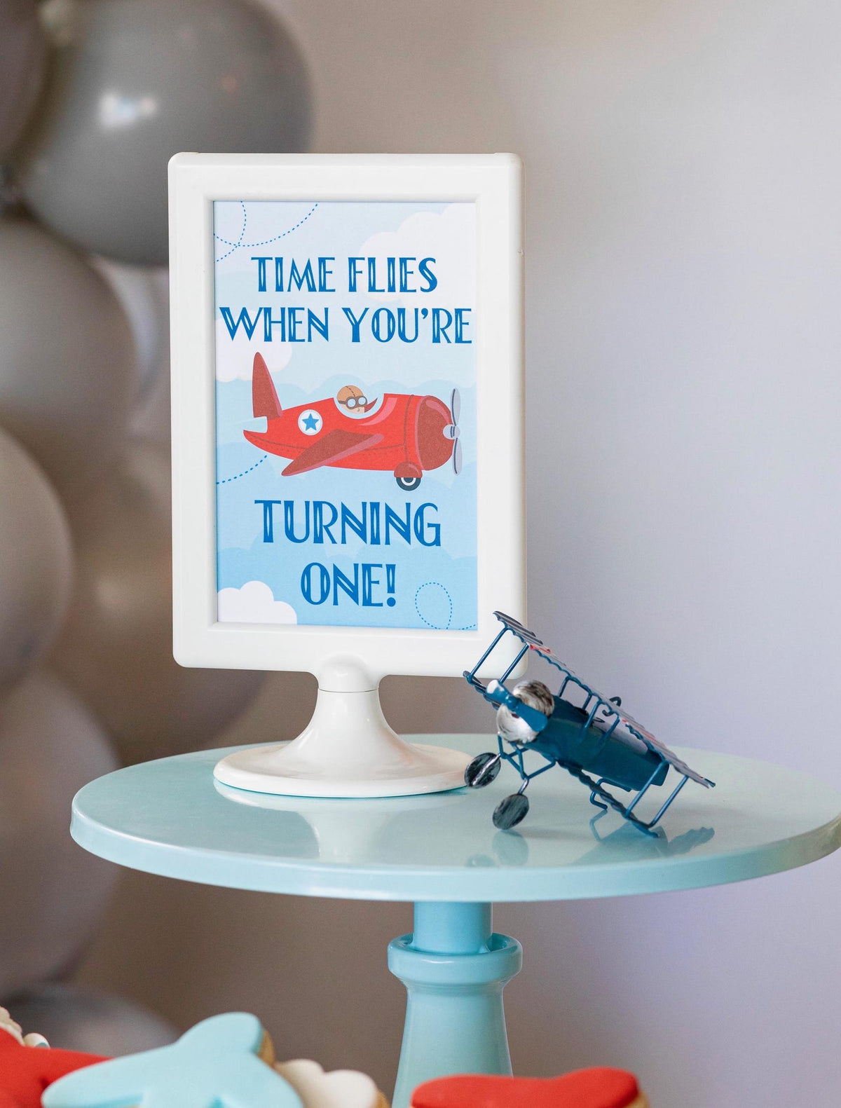 Personalized Airplane Party Bundle - airplane party decor detail