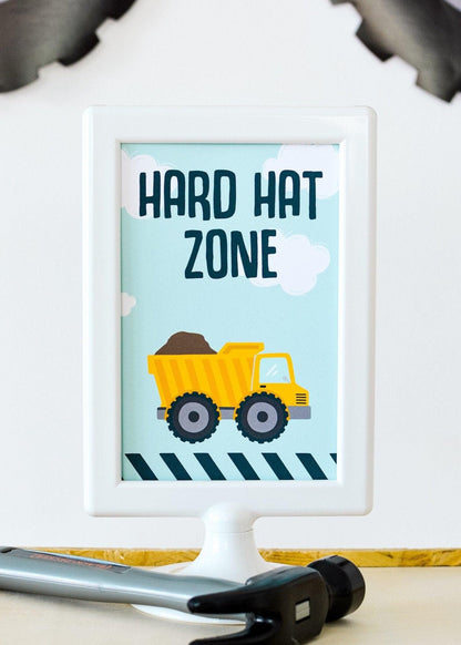 Personalized Construction Party Bundle - construction tent cards