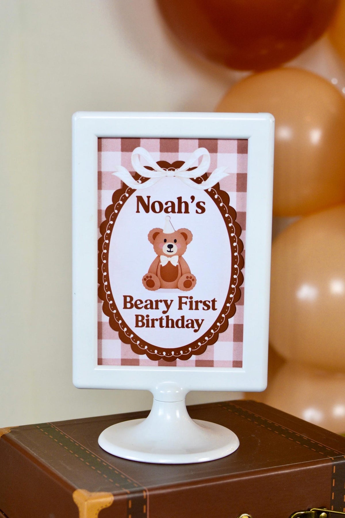 Personalized Teddy Bear Party Bundle - teddy bear party decor detail