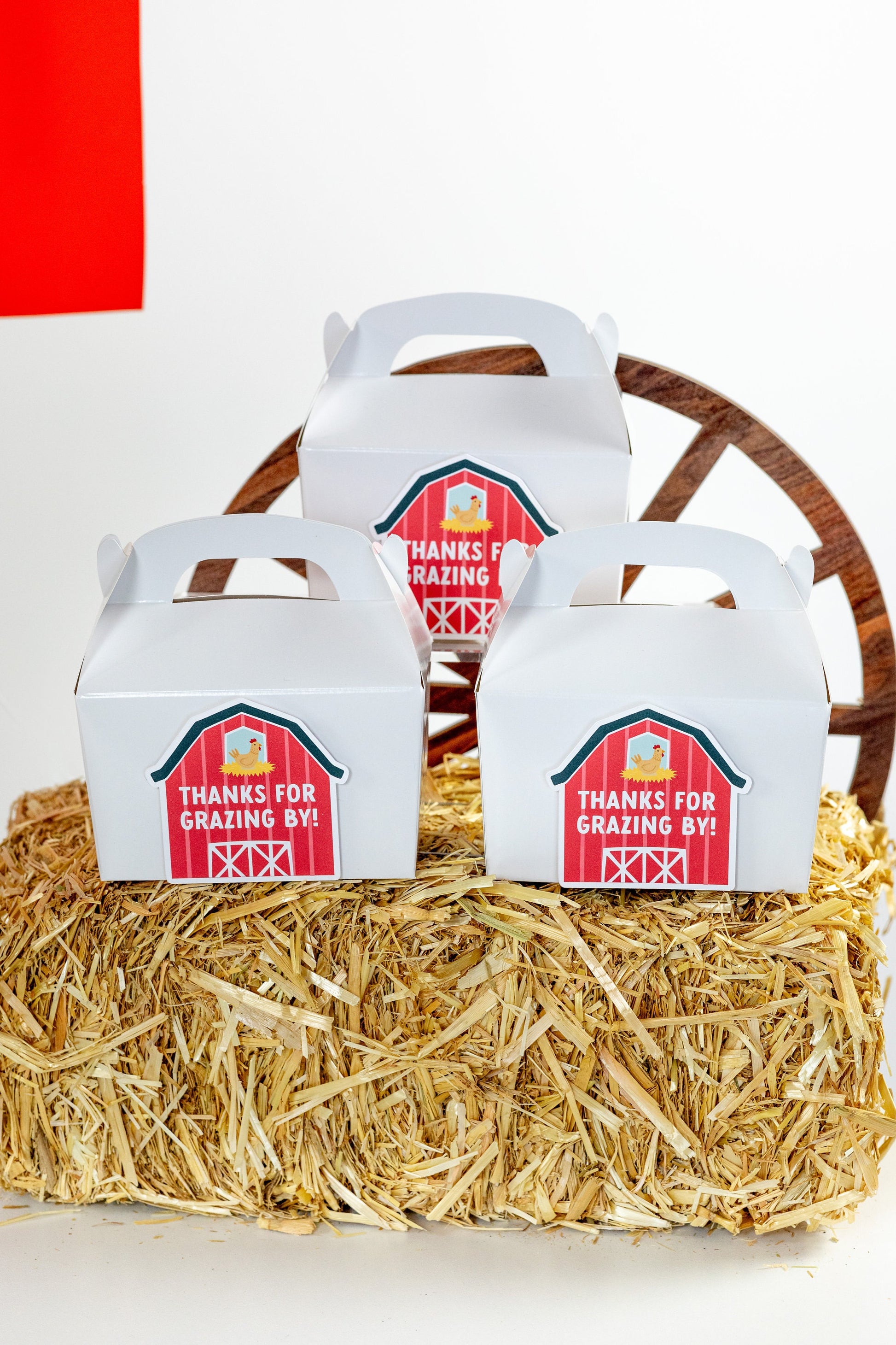 Farm Party Sticker Gift Tags